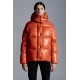 2022 Moncler Parana Short Down Jacket Women Down Puffer Coat Winter Outerwear Orange