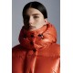 2022 Moncler Parana Short Down Jacket Women Down Puffer Coat Winter Outerwear Orange