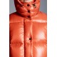 2022 Moncler Parana Short Down Jacket Women Down Puffer Coat Winter Outerwear Orange