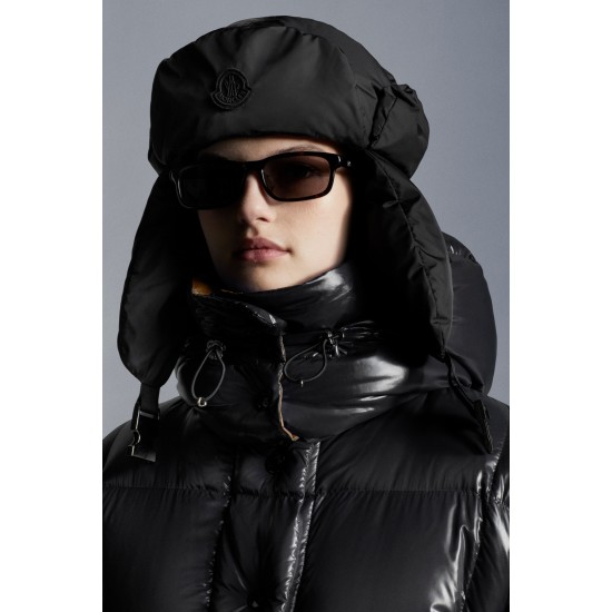 2022 Moncler Parnaiba Parka Long Down Jacket Women Hooded Down Puffer Coat Winter Outerwear Black