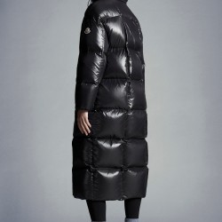 2022 Moncler Parnaiba Parka Long Down Jacket Women Hooded Down Puffer Coat Winter Outerwear Black