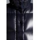 2022 Moncler Parnaiba Parka Long Down Jacket Women Hooded Down Puffer Coat Winter Outerwear Night Blue