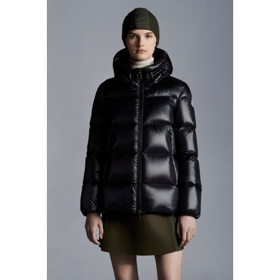 2022 Moncler Seritte Parka Short Down Jacket Women Down Puffer Coat Winter Outerwear Black