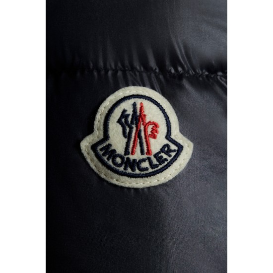 2022 Moncler Seritte Parka Short Down Jacket Women Down Puffer Coat Winter Outerwear Night Blue