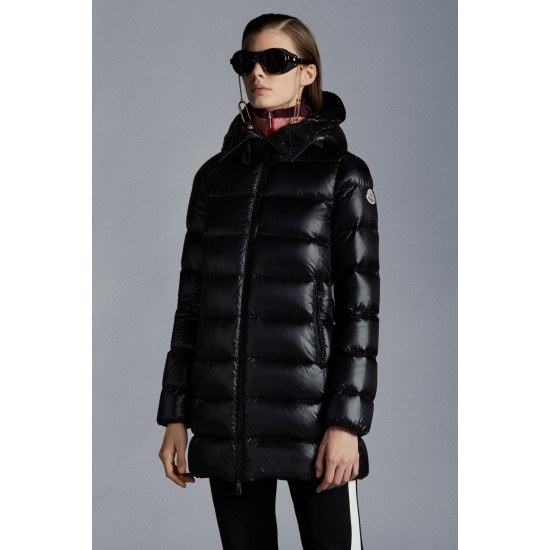 2022 Moncler Suyen Parka Long Down Jacket Women Down Puffer Coat Winter Outerwear Black