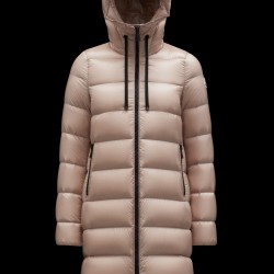 2022 Moncler Suyen Parka Long Down Jacket Women Down Puffer Coat Winter Outerwear Blush Pink