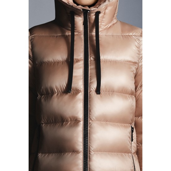 2022 Moncler Suyen Parka Long Down Jacket Women Down Puffer Coat Winter Outerwear Blush Pink