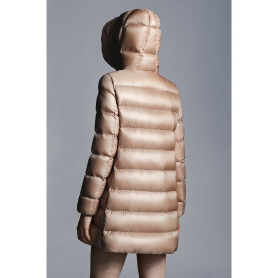 2022 Moncler Suyen Parka Long Down Jacket Women Down Puffer Coat Winter Outerwear Blush Pink