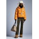 8 MONCLER PALM ANGELS Antora Short Down Jacket Womens Down Puffer Coat Winter Outerwear Orange