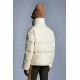 8 MONCLER PALM ANGELS Edith Short Down Jacket Womens Down Puffer Coat Winter Outerwear Shiny Butter