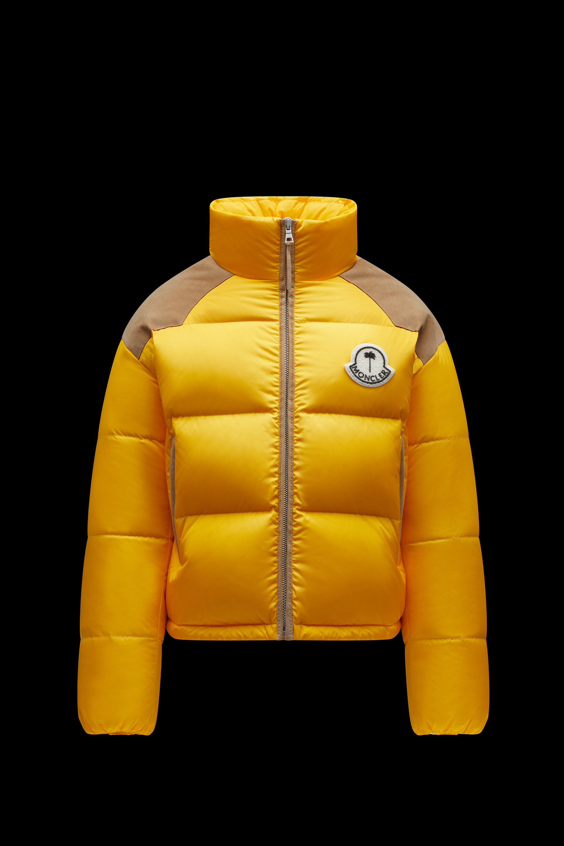 8 Moncler Palm Angels Kelsey down jacket in yellow - Moncler