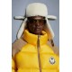 8 MONCLER PALM ANGELS Kelsey Short Down Jacket Womens Down Puffer Coat Winter Outerwear Mustard Yellow