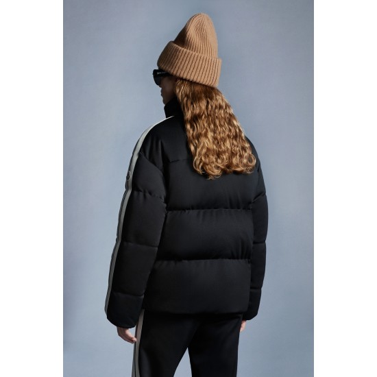 8 MONCLER PALM ANGELS Rodman Short Down Jacket Womens Down Puffer Coat Winter Outerwear Black