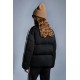 8 MONCLER PALM ANGELS Rodman Short Down Jacket Womens Down Puffer Coat Winter Outerwear Black