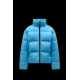 8 MONCLER PALM ANGELS Rodman Short Down Jacket Womens Down Puffer Coat Winter Outerwear Blue