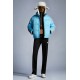 8 MONCLER PALM ANGELS Rodman Short Down Jacket Womens Down Puffer Coat Winter Outerwear Blue