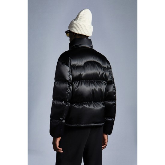 8 MONCLER PALM ANGELS Yountville Short Down Jacket Womens Down Puffer Coat Winter Outerwear Black