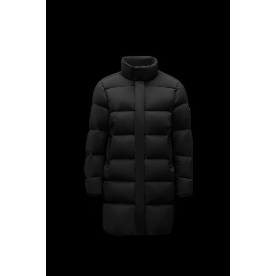 MONCLER Dieppe Long Down Jacket Mens Puffer Down Coat Winter Outerwear Black