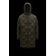 MONCLER Duvivier Long Down Jacket Mens Hooded Puffer Down Coat Winter Outerwear Army Green