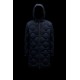 MONCLER Duvivier Long Down Jacket Mens Hooded Puffer Down Coat Winter Outerwear Night Blue