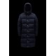 MONCLER Frema Long Down Jacket Mens Hooded Puffer Down Coat Winter Outerwear Night Blue