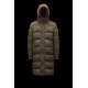 MONCLER Harel Long Down Jacket Mens Hooded Puffer Down Coat Winter Outerwear Reversible Electric Blue