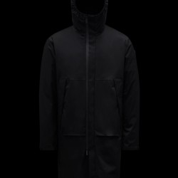 MONCLER Lauzier Parka Down Jacket Mens Hooded Puffer Down Coat Winter Outerwear Black
