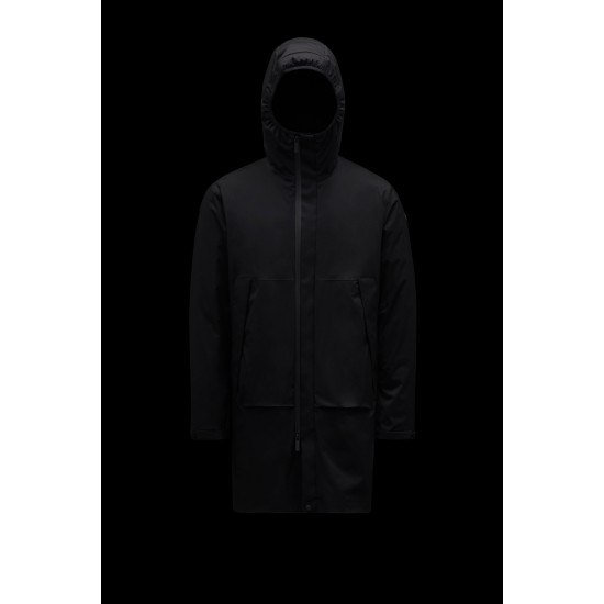 MONCLER Lauzier Parka Down Jacket Mens Hooded Puffer Down Coat Winter Outerwear Black