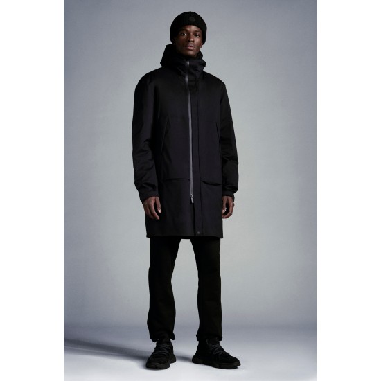 MONCLER Lauzier Parka Down Jacket Mens Hooded Puffer Down Coat Winter Outerwear Black