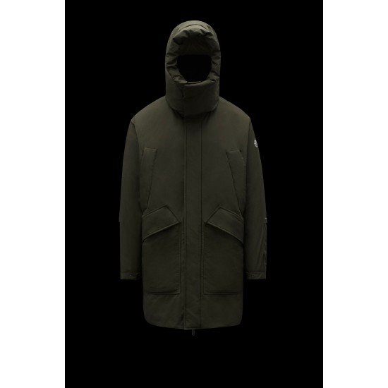 MONCLER Teyssier Parka Down Jacket Mens Hooded Puffer Down Coat Winter Outerwear Army Green