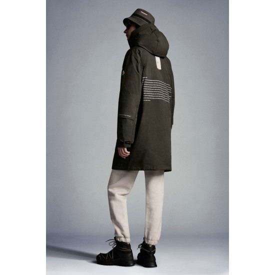 MONCLER Teyssier Parka Down Jacket Mens Hooded Puffer Down Coat Winter Outerwear Army Green