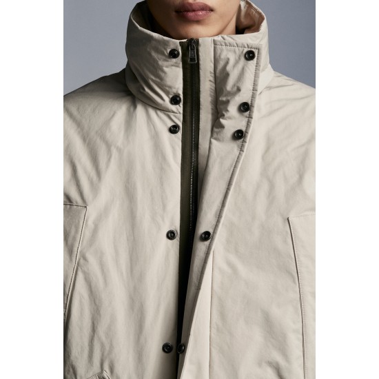 MONCLER Teyssier Parka Down Jacket Mens Hooded Puffer Down Coat Winter Outerwear Oatmeal Beige