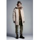 MONCLER Teyssier Parka Down Jacket Mens Hooded Puffer Down Coat Winter Outerwear Oatmeal Beige