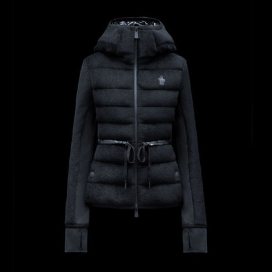 Moncler GRENOBLE Women Hooded Down Puffer Jackets Black