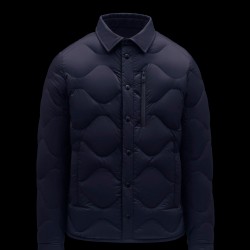 2022 Moncler Adeyto Short Down Jacket Mens Fall Down Coat Outerwear Night Blue