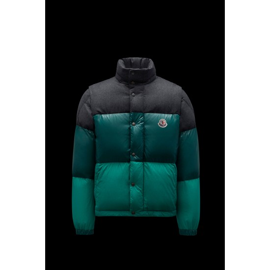 2022 Moncler Aveillan Short Down Jacket Mens Down Coat Winter Outerwear Green Gray