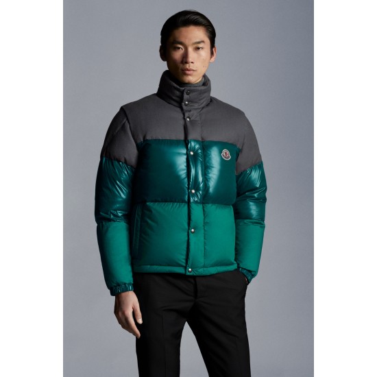 2022 Moncler Aveillan Short Down Jacket Mens Down Coat Winter Outerwear Green Gray