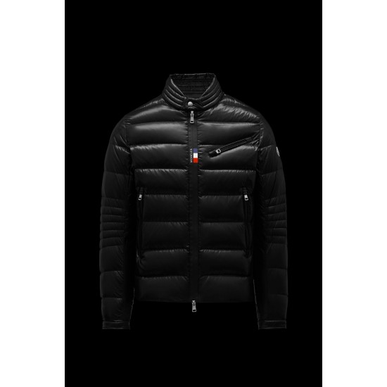 2022 Moncler Baunard Down Jacket Mens Motorcycle Jacket Winter Short Coat Black