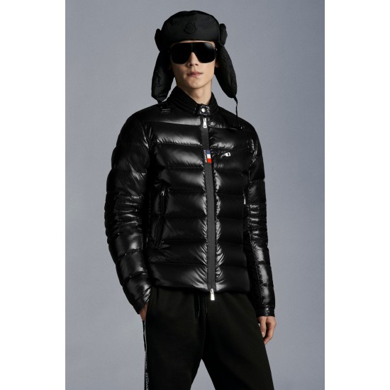 2022 Moncler Baunard Down Jacket Mens Motorcycle Jacket Winter Short Coat Black