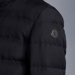 2022 Moncler Bess Short Down Jacket Mens Winter Down Coat Outerwear Night Blue