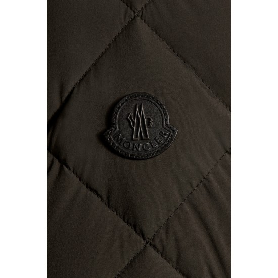 2022 Moncler Cecaud Short Down Jacket Mens Winter Hooded Puffer Down Coat Outerwear Dark Army Green