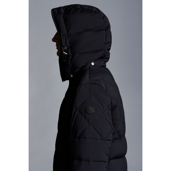 2022 Moncler Cecaud Short Down Jacket Mens Winter Hooded Puffer Down Coat Outerwear Night Blue