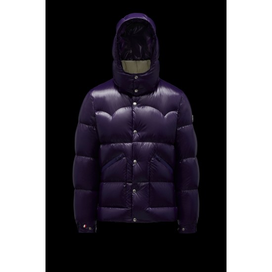 2022 Moncler Coutard Short Down Jacket Mens Winter Puffers Down Coat Outerwear Purple