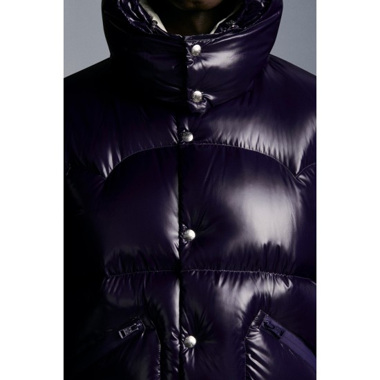 2022 Moncler Coutard Short Down Jacket Mens Winter Puffers Down Coat Outerwear Purple