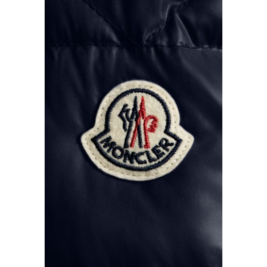 2022 Moncler Cuvellier Short Down Jacket Mens Winter Puffer Down Coat Outerwear Night Blue