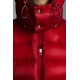 2022 Moncler Cuvellier Short Down Jacket Mens Winter Puffer Down Coat Outerwear Scarlet Red