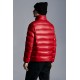 2022 Moncler Cuvellier Short Down Jacket Mens Winter Puffer Down Coat Outerwear Scarlet Red