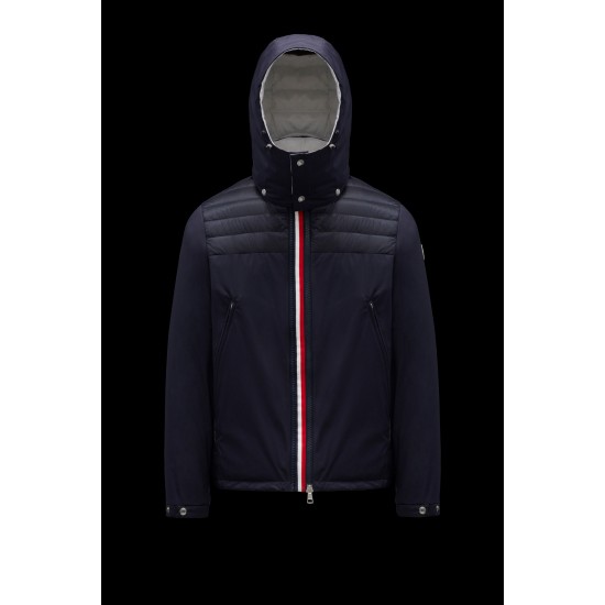 2022 Moncler Deferre Short Down Jacket Hooded Mens Winter Down Coat Outerwear Deep Blue