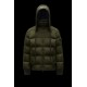 2022 Moncler Deschamps Short Down Jacket Mens Zip Up Hooded Down Puffer Coat Winter Outerwear Army Green