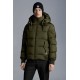 2022 Moncler Deschamps Short Down Jacket Mens Zip Up Hooded Down Puffer Coat Winter Outerwear Army Green